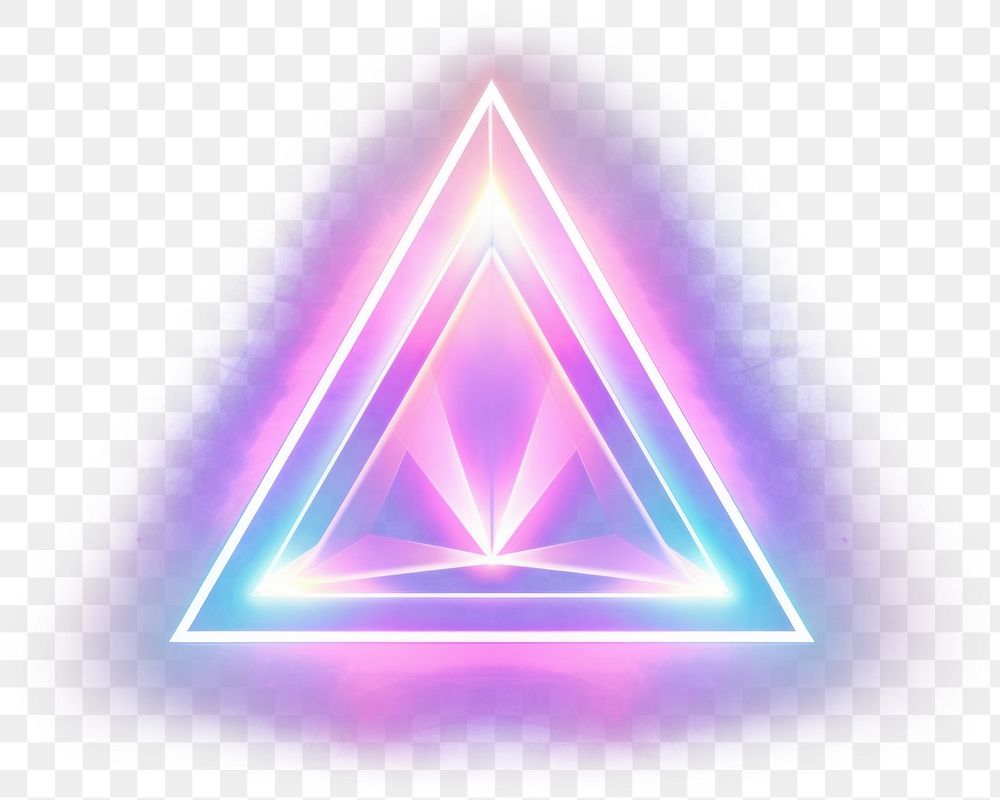 PNG Neon Triangle symbol triangle purple light.