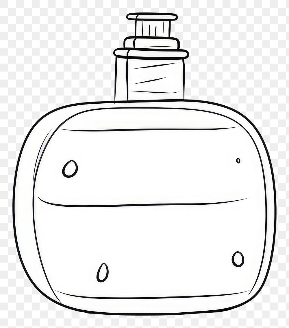 PNG Perfume bottle sketch drawing line.