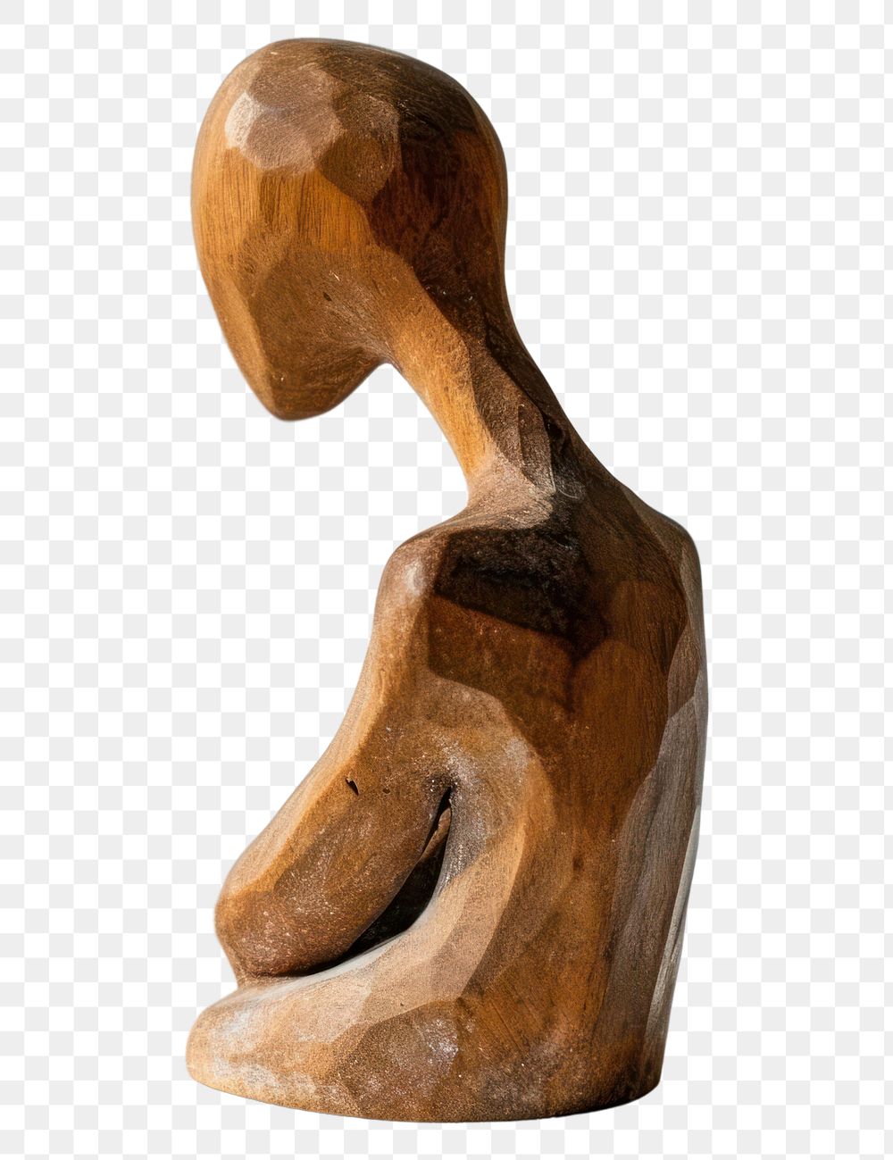 PNG  A sculpture man wood art representation.