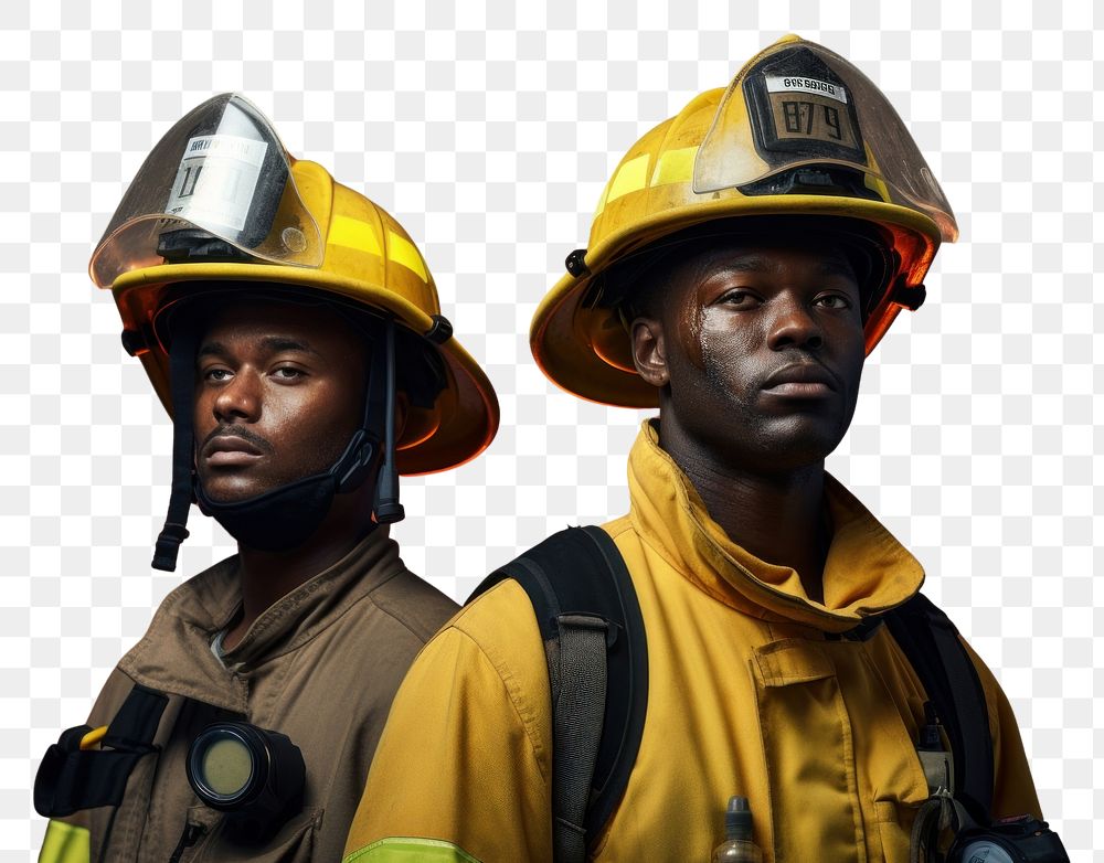 PNG  Afican American firefighter are working hardhat helmet adult.