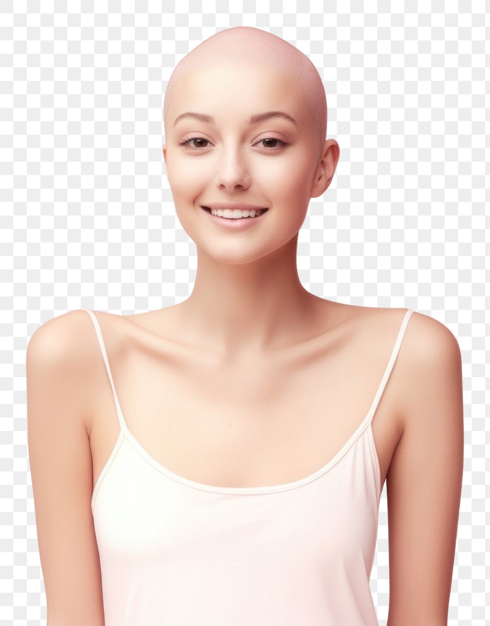 PNG  Happy woman adult cancer portrait photo photography.