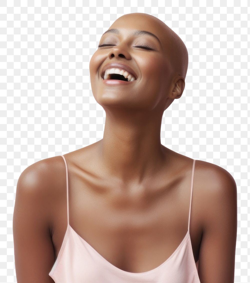 PNG  Happy Black woman adult cancer smile relaxation happiness.