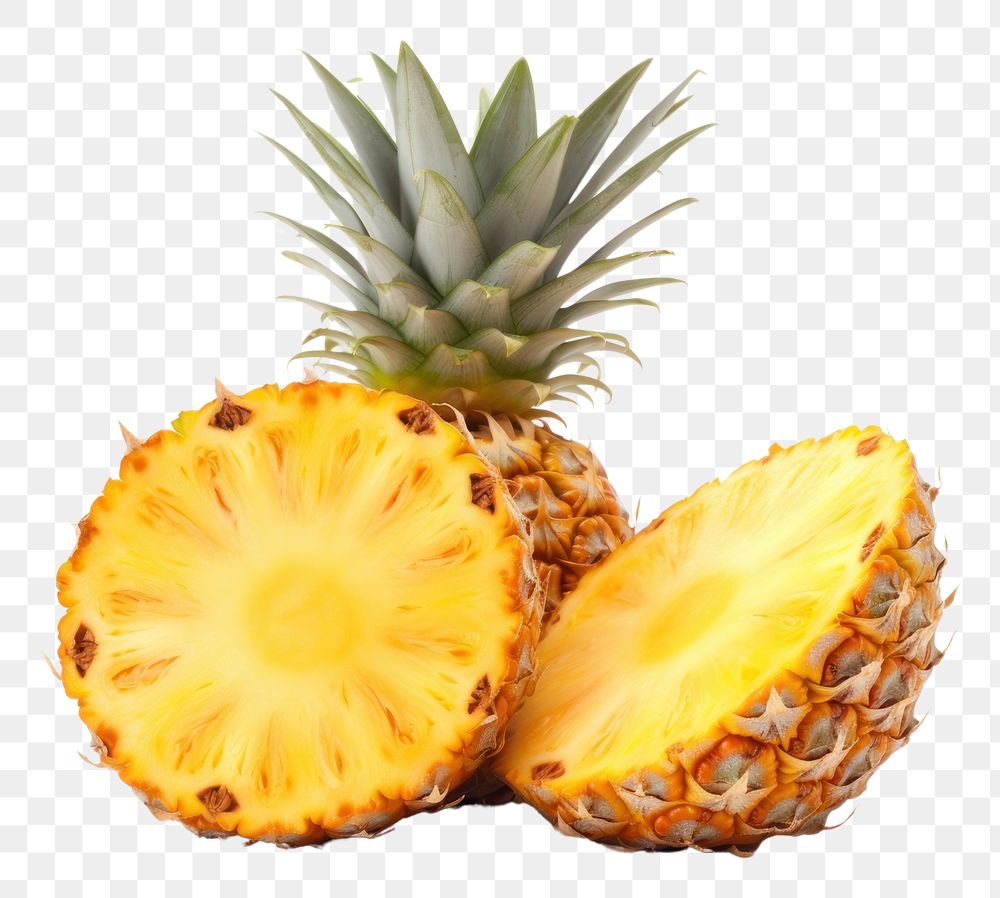 PNG Ripe pineapple fruit plant food.