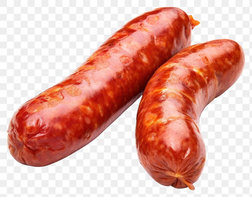 PNG Sausage meat food white background.