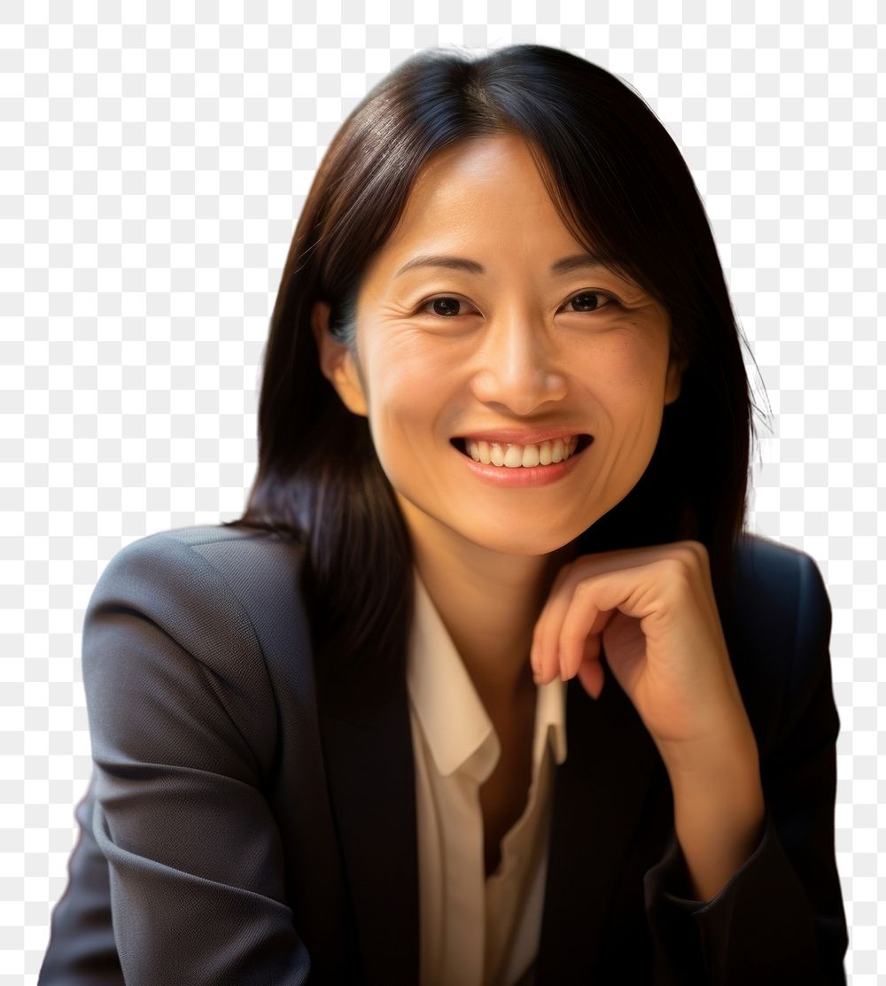 PNG Businesswoman smiling looking adult. AI generated Image by rawpixel.