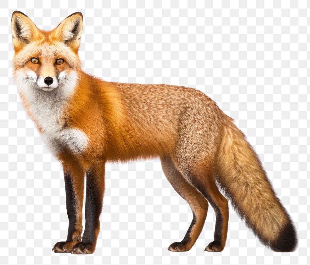 PNG  Fox wildlife standing animal. AI generated Image by rawpixel.