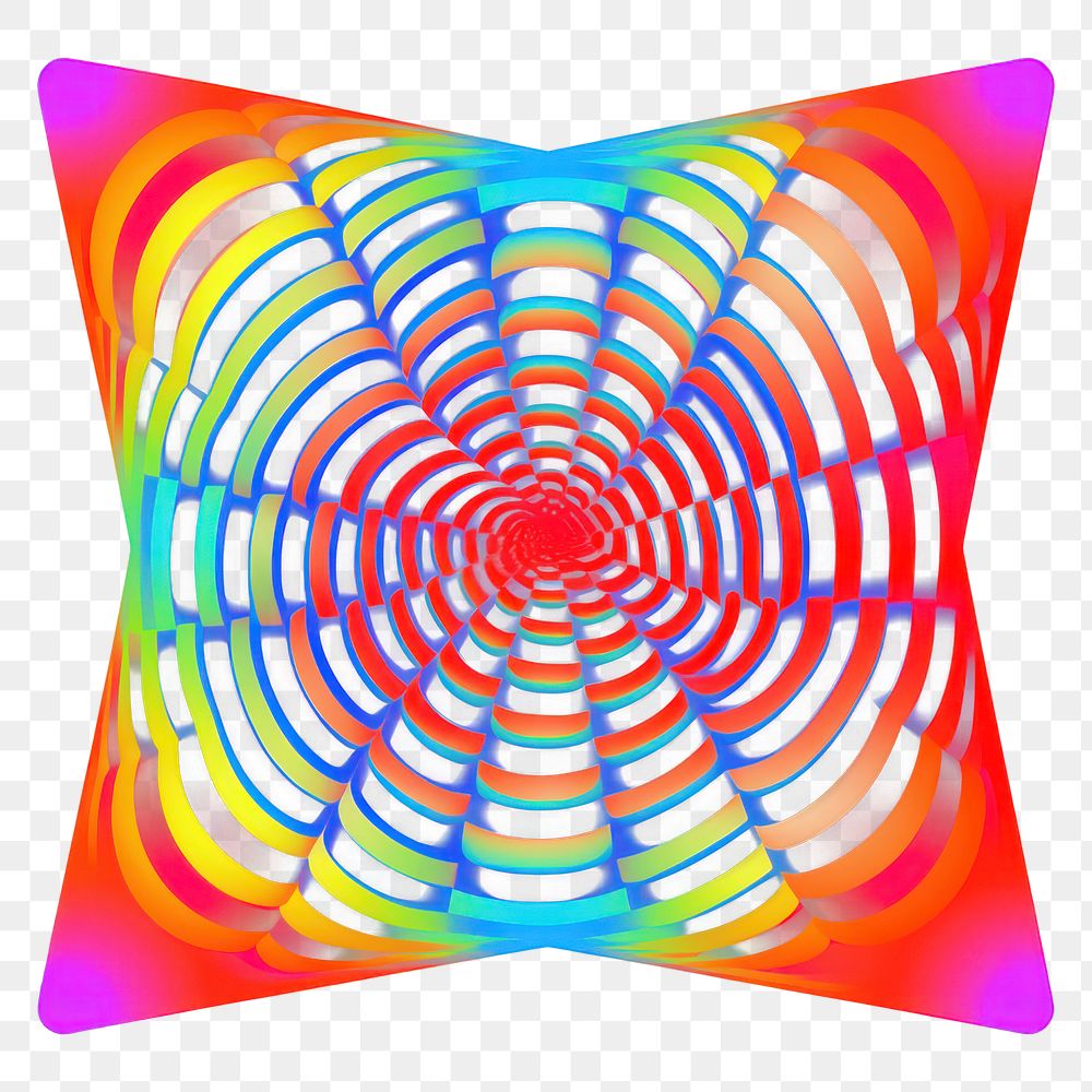 PNG Three-dimensional shape pattern spiral kaleidoscope. AI generated Image by rawpixel.