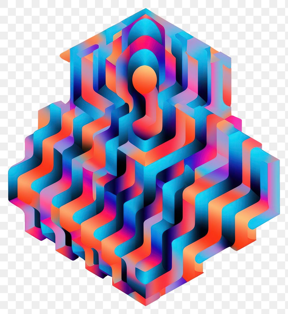 PNG Three-dimensional shape art pattern creativity. AI generated Image by rawpixel.