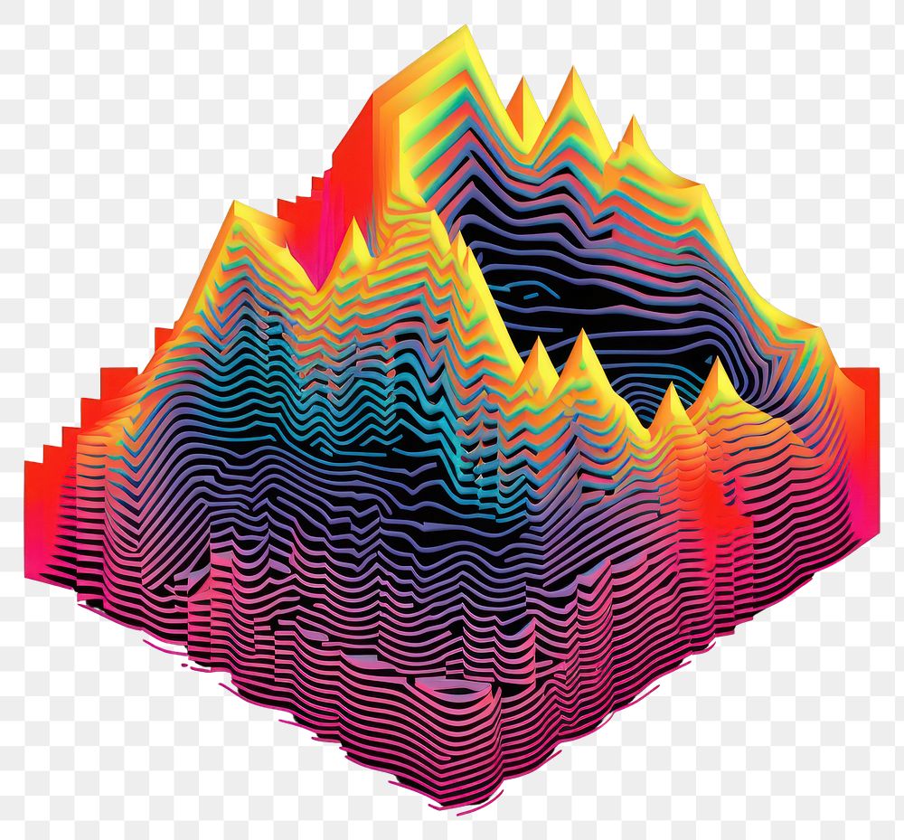 PNG Three-dimensional shape pattern graph art. AI generated Image by rawpixel.