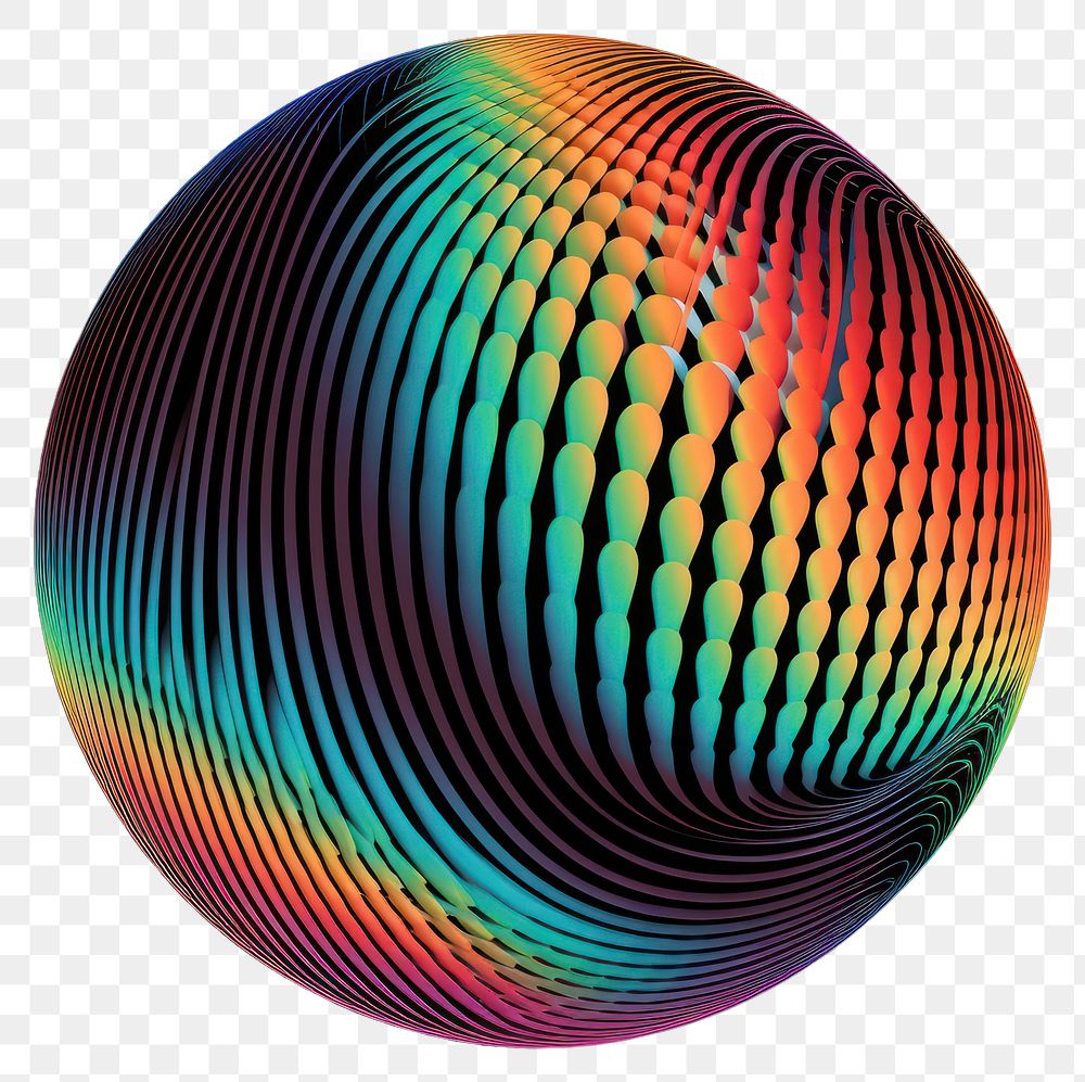 PNG A ball pattern sphere spiral. 