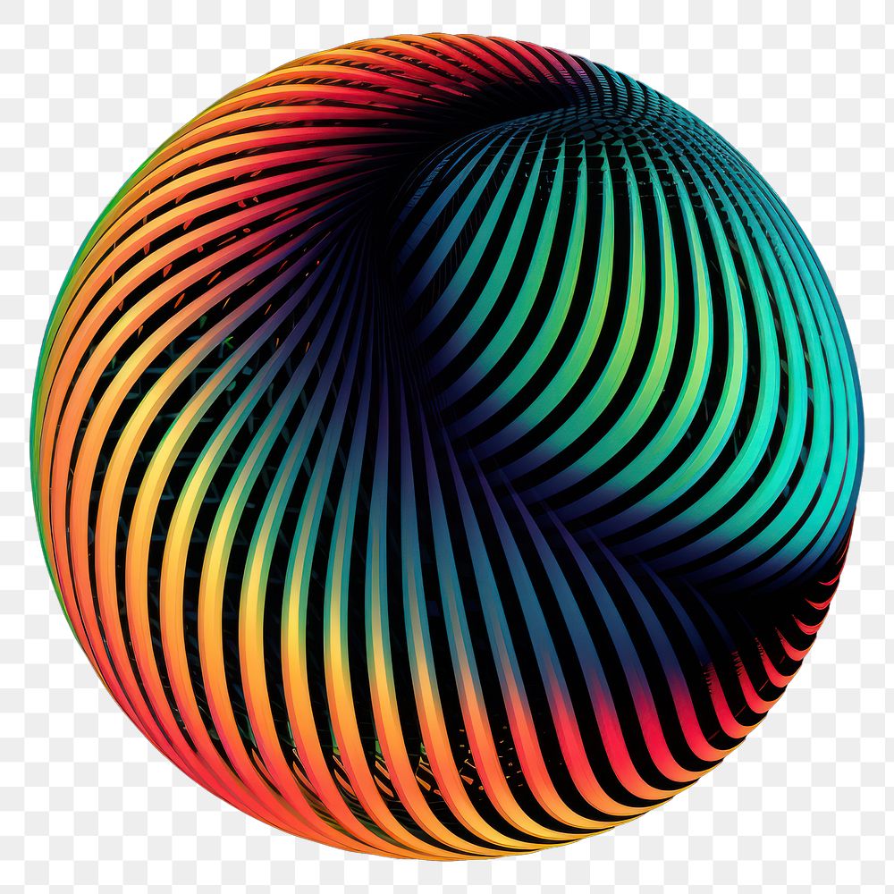 PNG A ball pattern sphere spiral. AI generated Image by rawpixel.