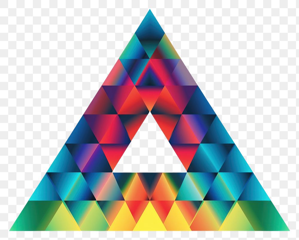 PNG Triangle creativity abstract pattern. AI generated Image by rawpixel.