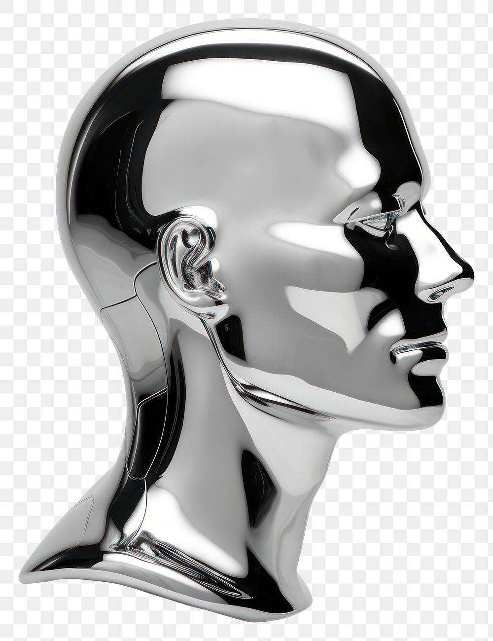 PNG Sculpture representation mannequin headshot.