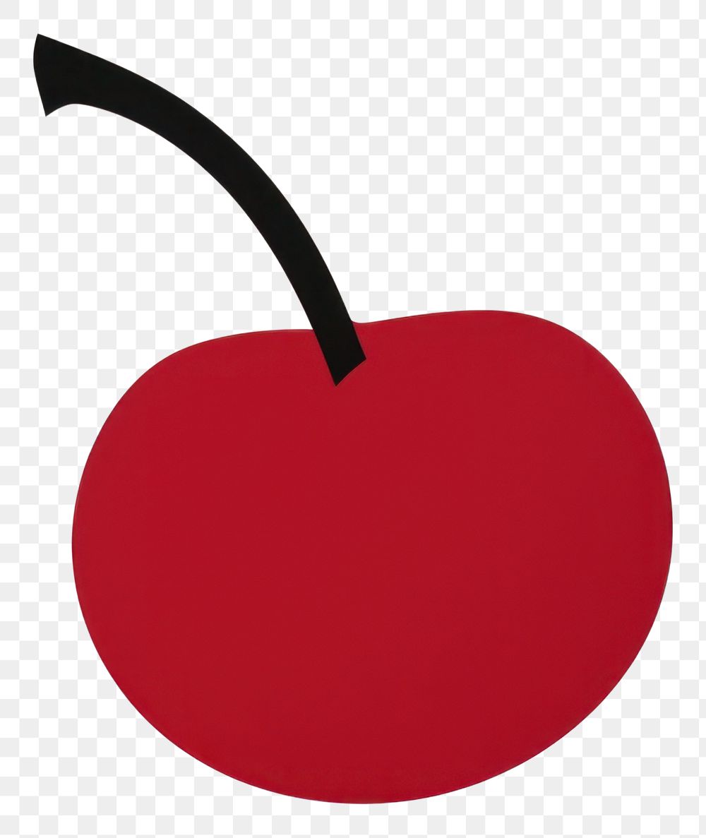PNG Cherry minimalist form apple produce circle.