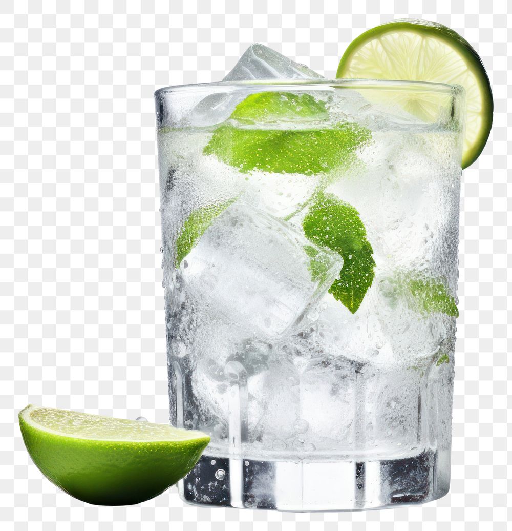PNG Vodka lime cocktail mojito.