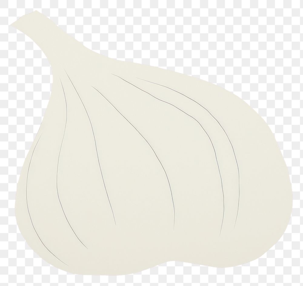 PNG Garlic minimalist form plant food vegetable.