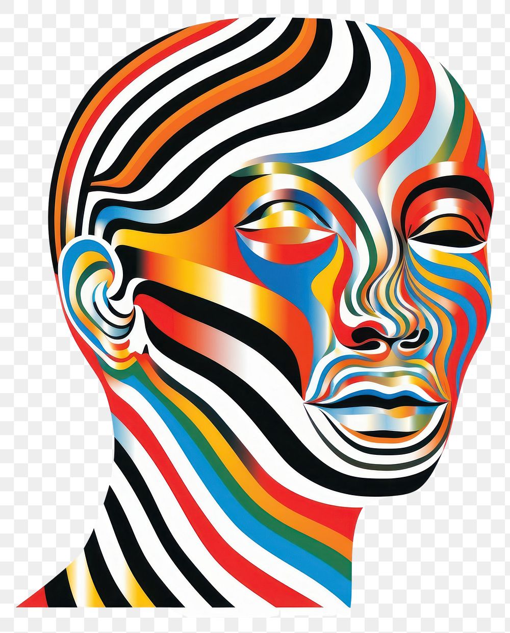 PNG Head art creativity portrait. AI generated Image by rawpixel.