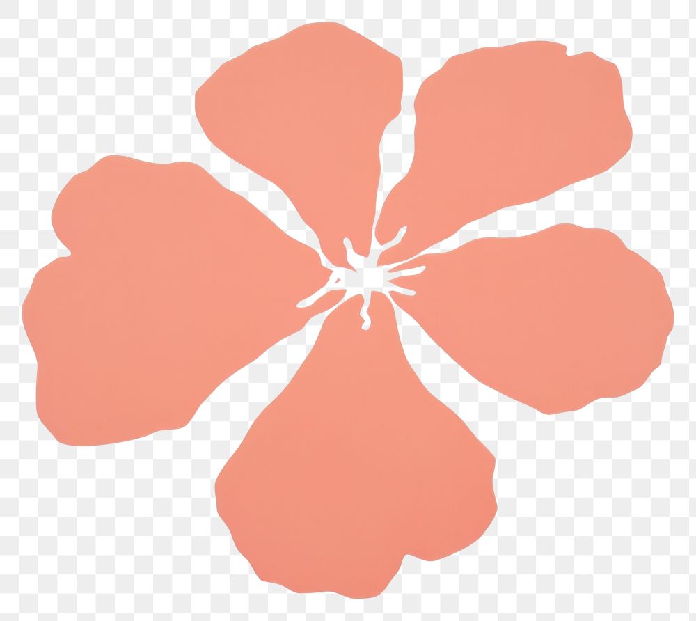 PNG Ilang-ilang flower minimalist form petal creativity fragility.