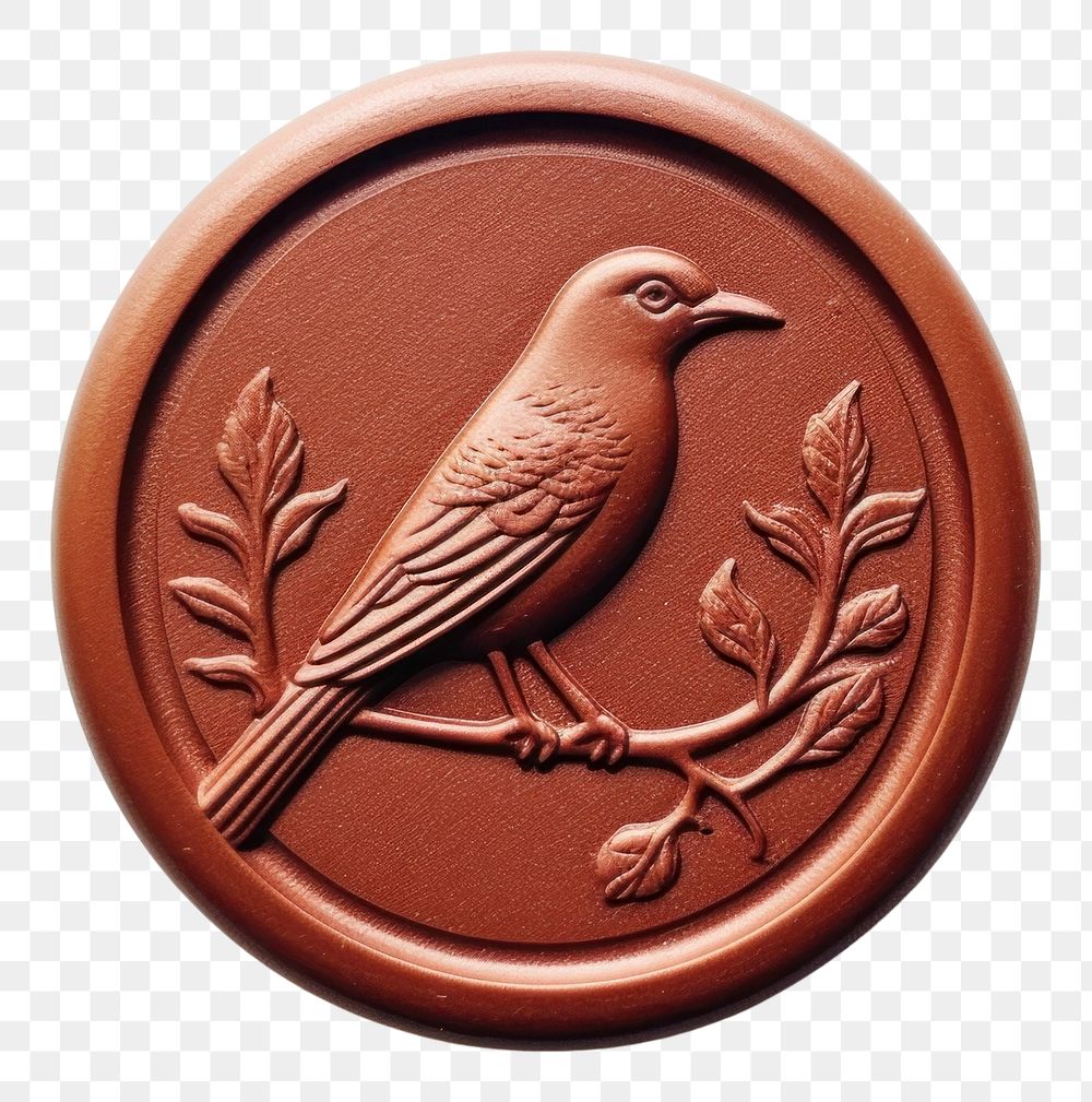 PNG  Seal Wax Stamp bird animal representation accessories.