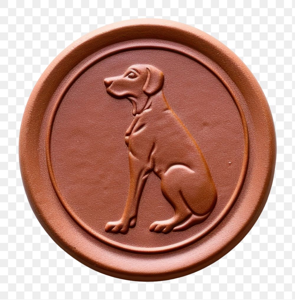 PNG  Seal Wax Stamp dog mammal animal bronze.