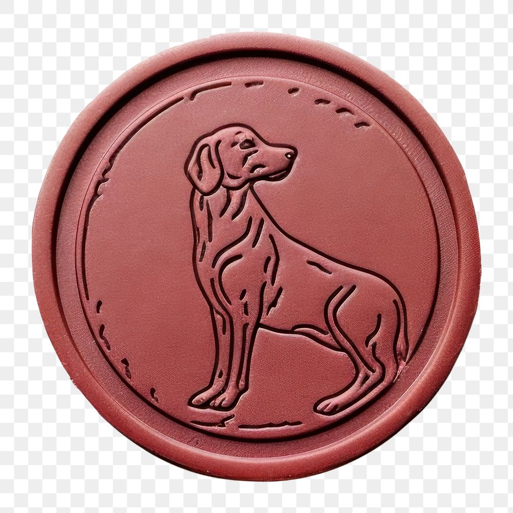 PNG  Seal Wax Stamp dog representation accessories creativity.