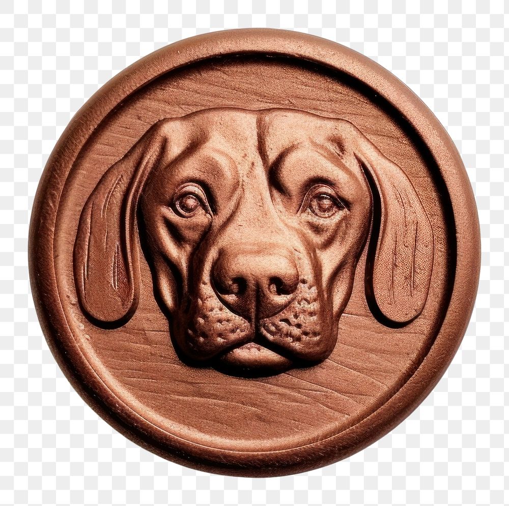 PNG  Seal Wax Stamp face dog locket bronze craft.