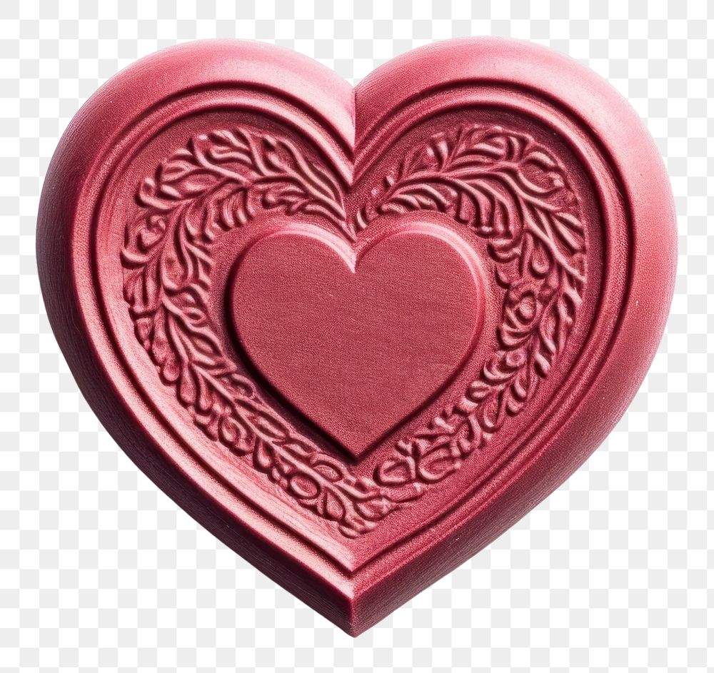 PNG  Seal Wax Stamp heart white background confectionery accessories.