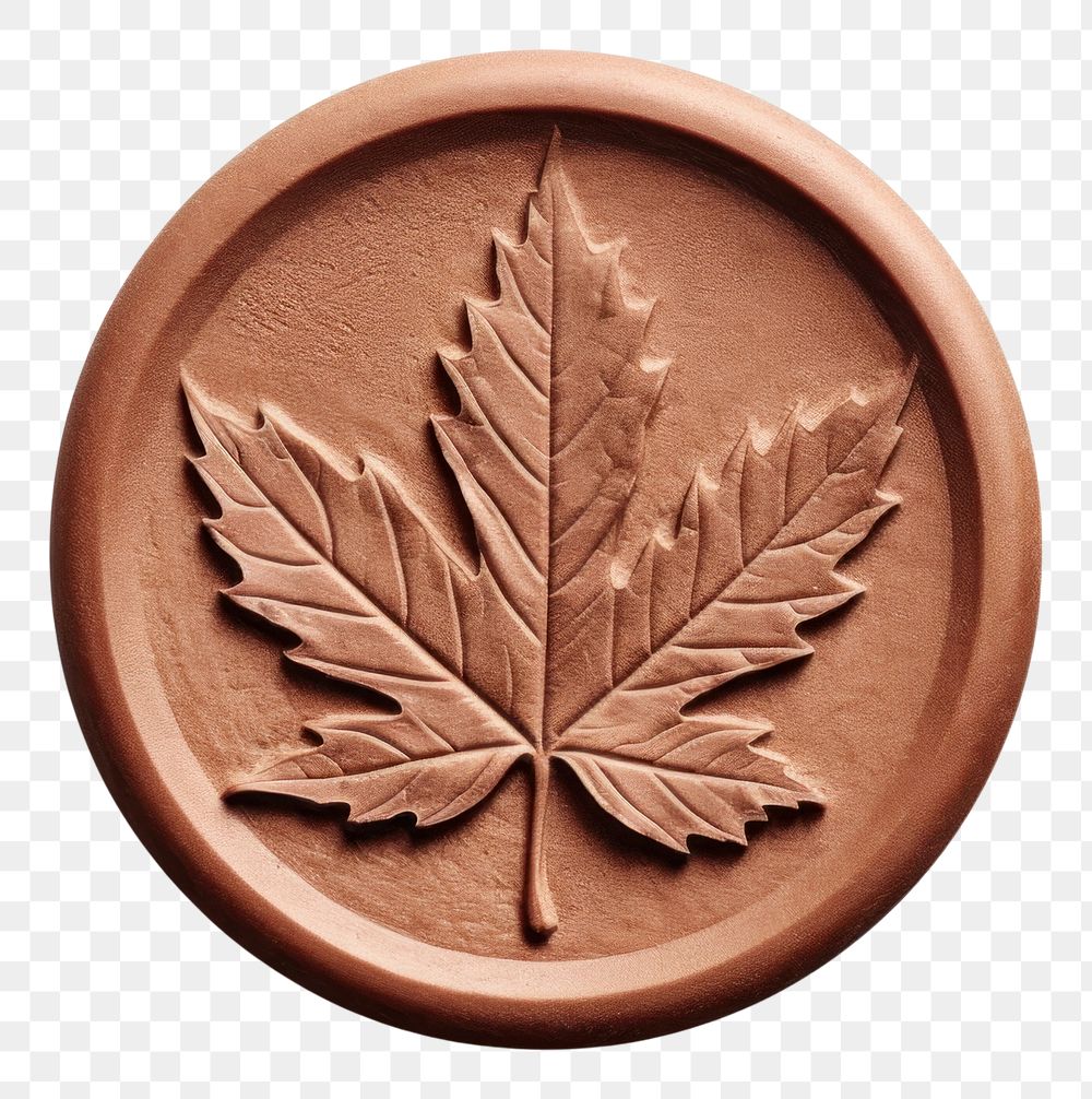 PNG  Seal Wax Stamp leaf craft plant white background.