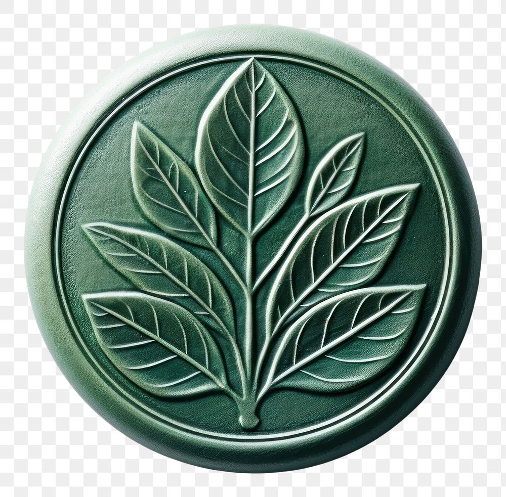 PNG  Seal Wax Stamp leaf jewelry plant white background.