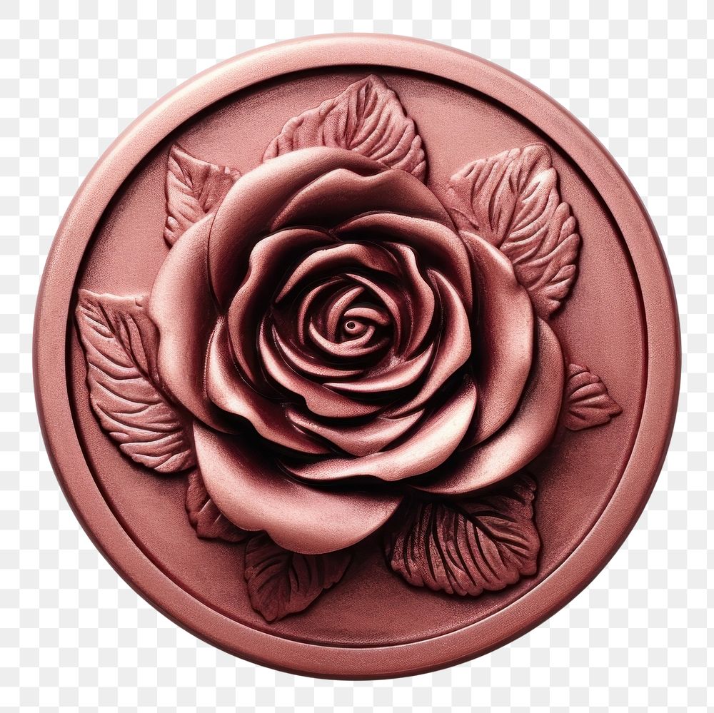PNG  Seal Wax Stamp rose craft white background accessories.