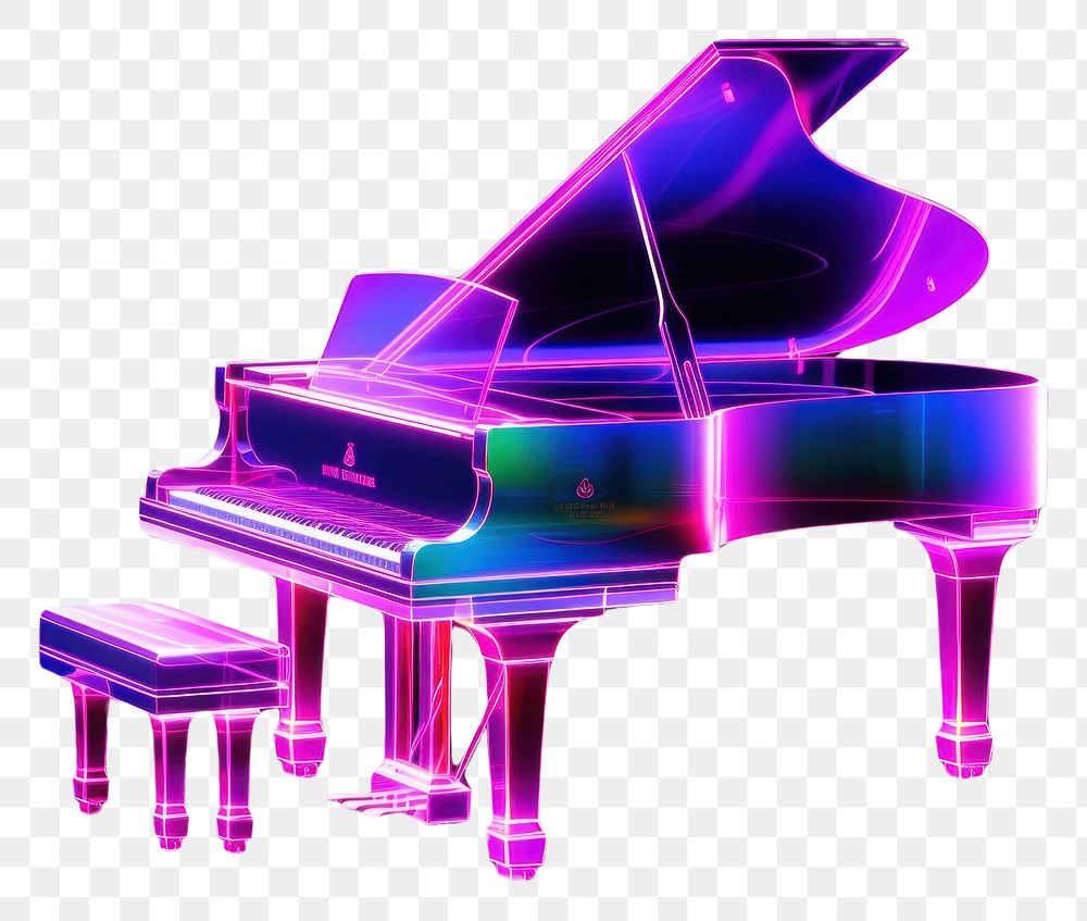PNG  Piano piano keyboard purple. AI generated Image by rawpixel.