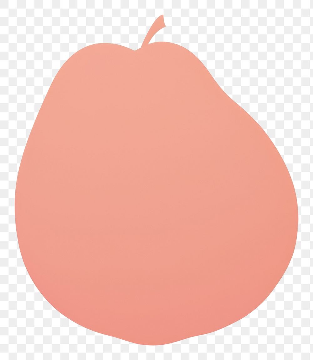 PNG Peach minimalist form fruit pear produce.