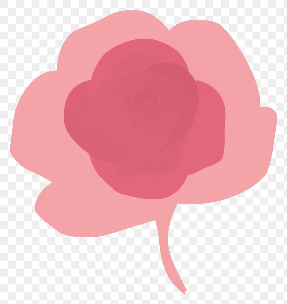 PNG Rose minimalist form flower petal plant.