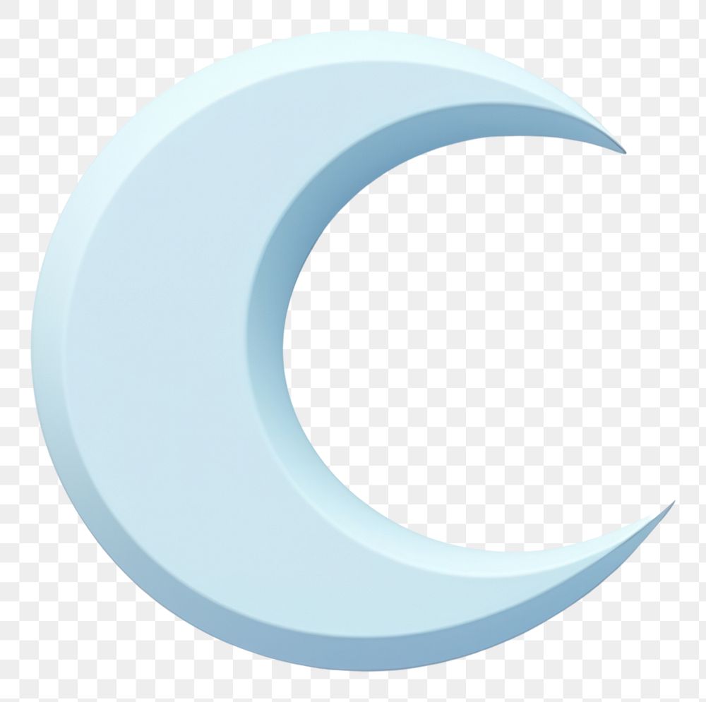 PNG Crescent moon blue astronomy outdoors.