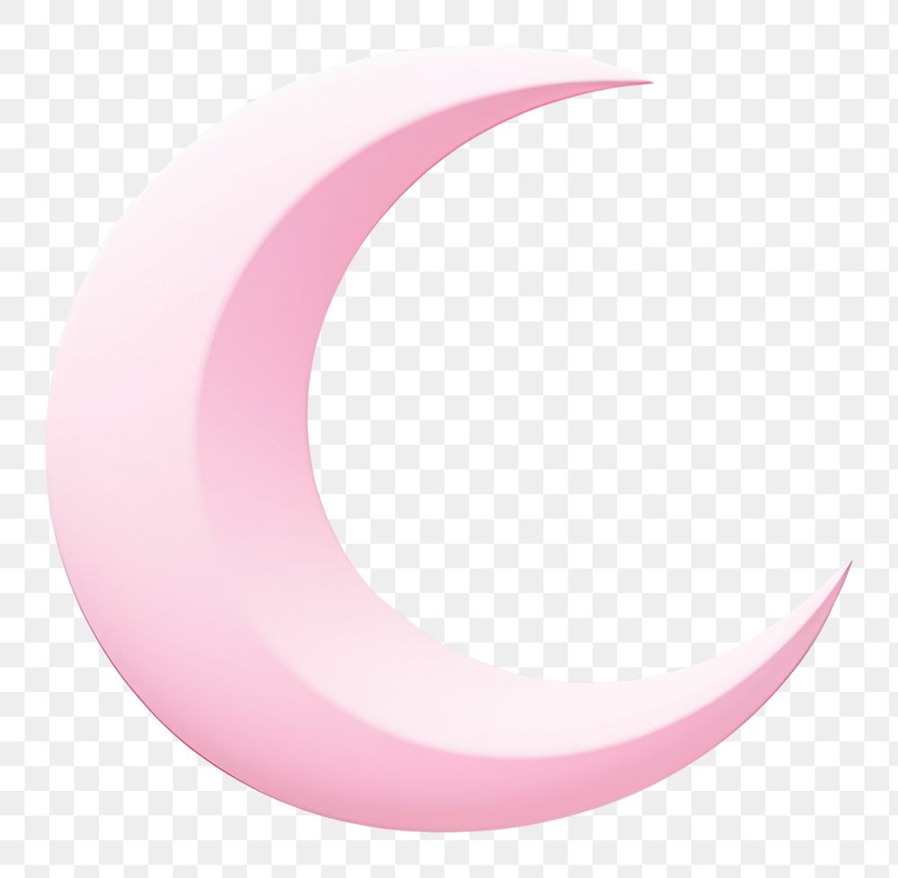 PNG Crescent moon pink astronomy outdoors.