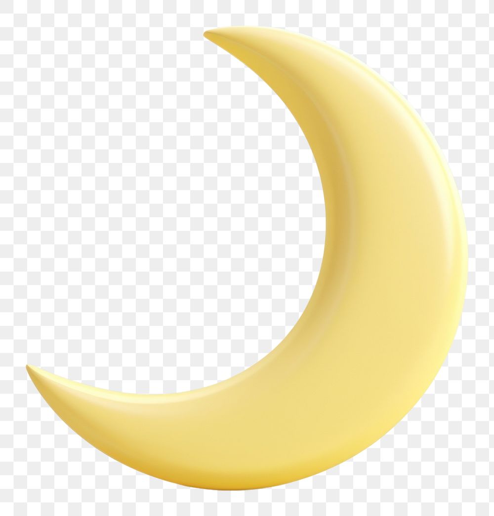 PNG Crescent moon nature yellow banana.