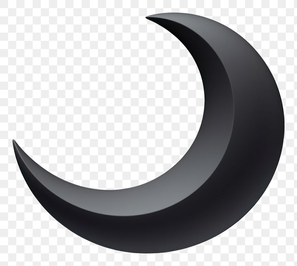 PNG Crescent moon nature night black.