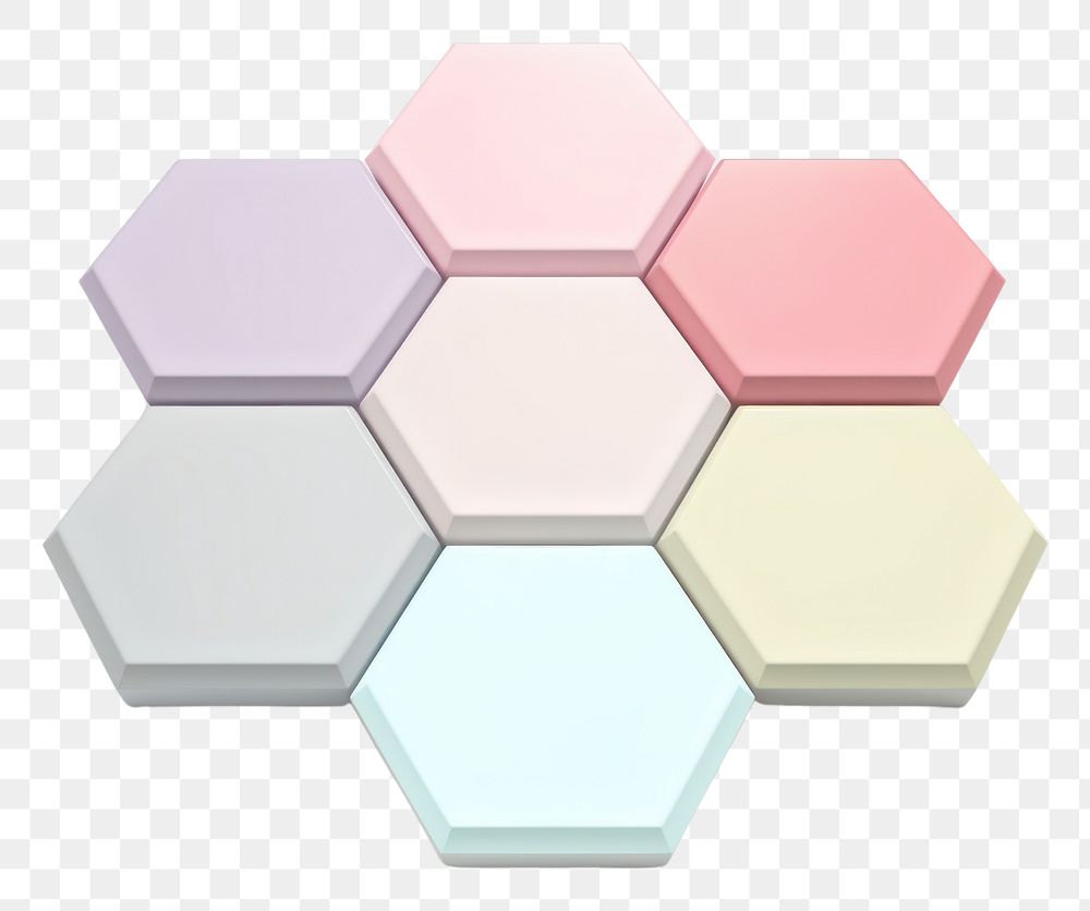 PNG Hexagon fragility variation abstract.