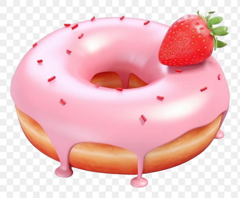 PNG Donut donut strawberry dessert.