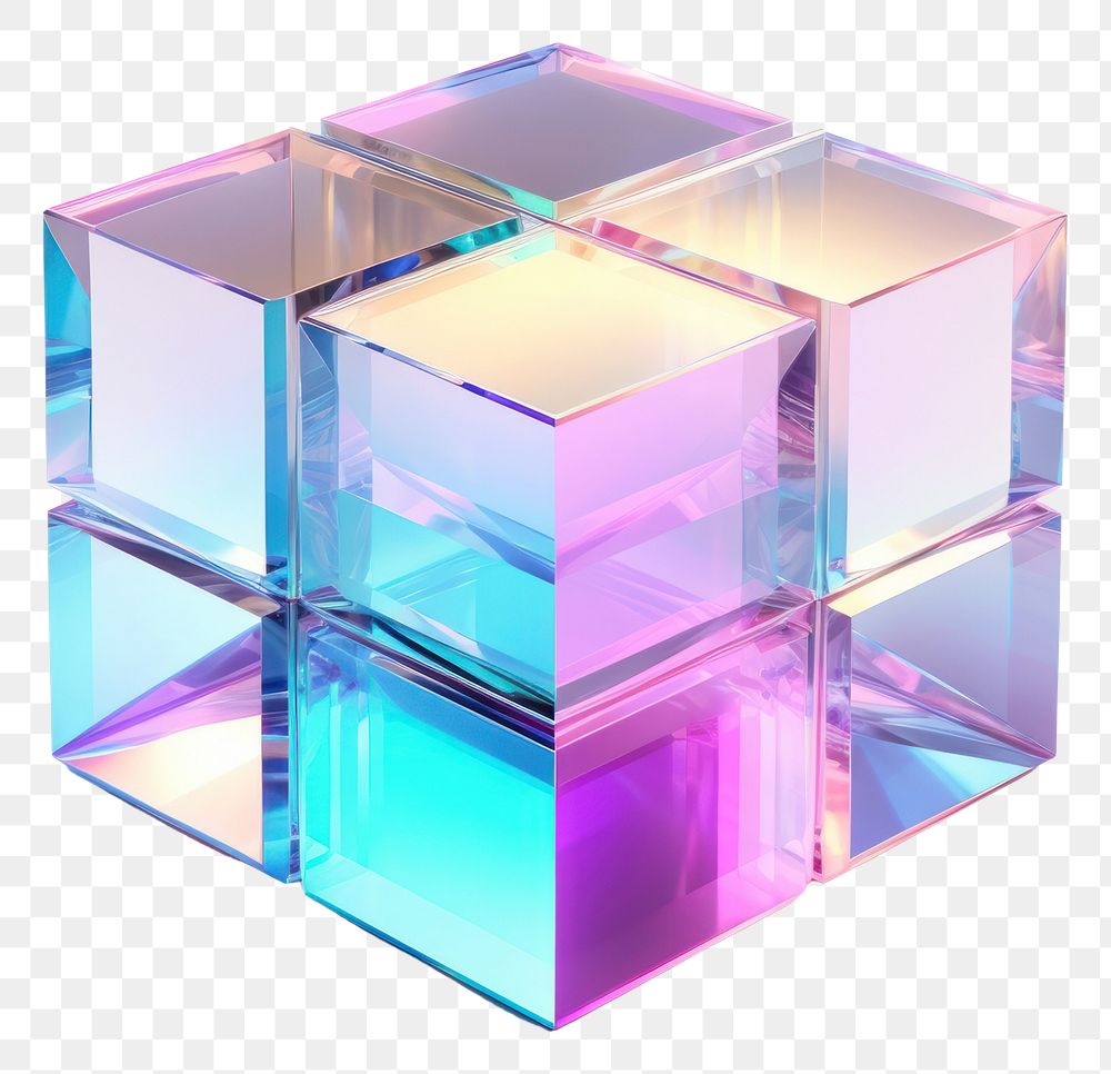 PNG Cubic crystal toy white background.