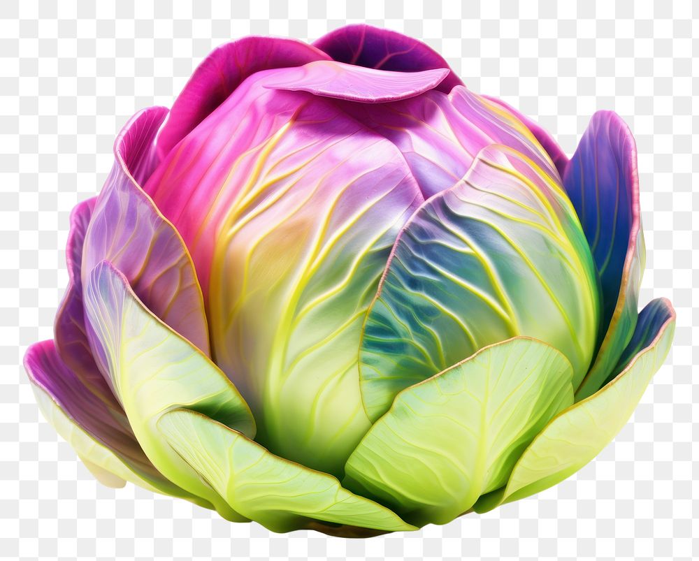 PNG  Brussel sprout iridescent vegetable cabbage plant.