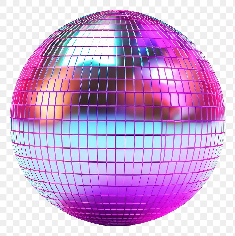 PNG Disco ball sphere purple white background.