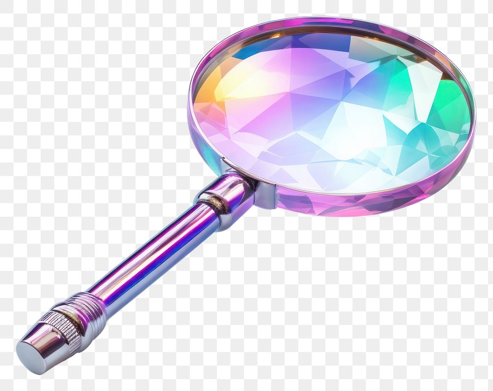 PNG Magnifying glass white background fragility gemstone.