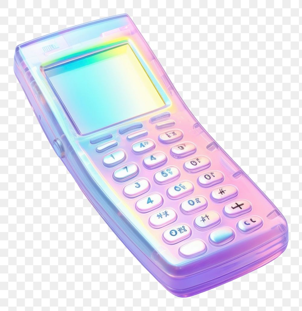 PNG  Phone iridescent white background mathematics electronics.