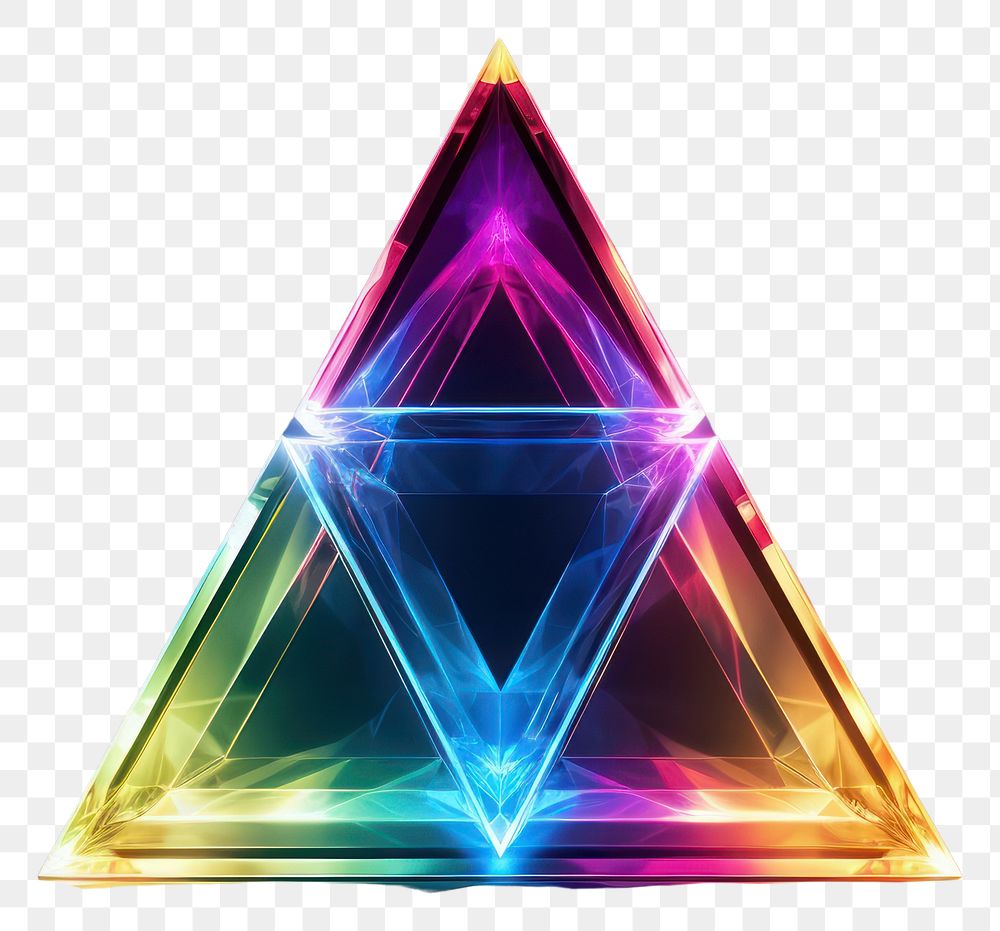 PNG Technology abstract triangle neon.