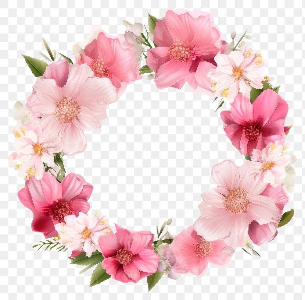 PNG Blossom flower wreath plant.