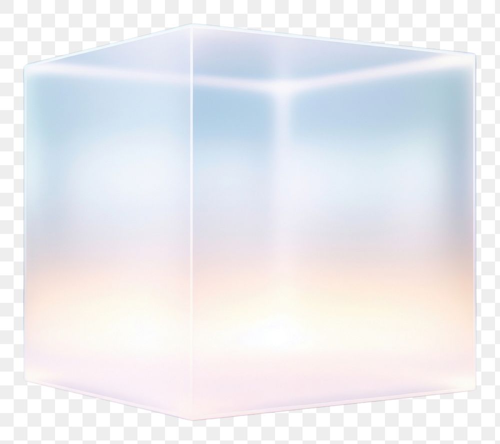 PNG White Light Box Led Cube mockup lighting box illuminated.