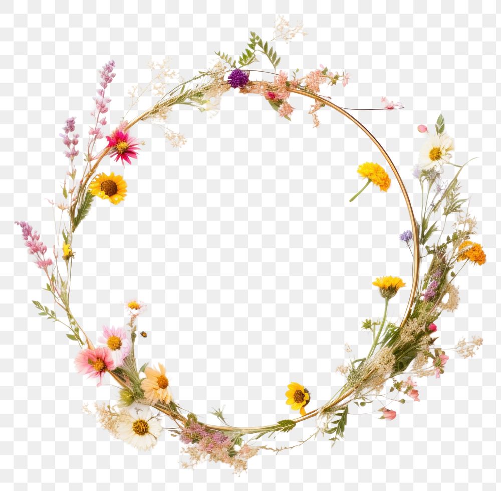 PNG  Flower photography circle wreath.