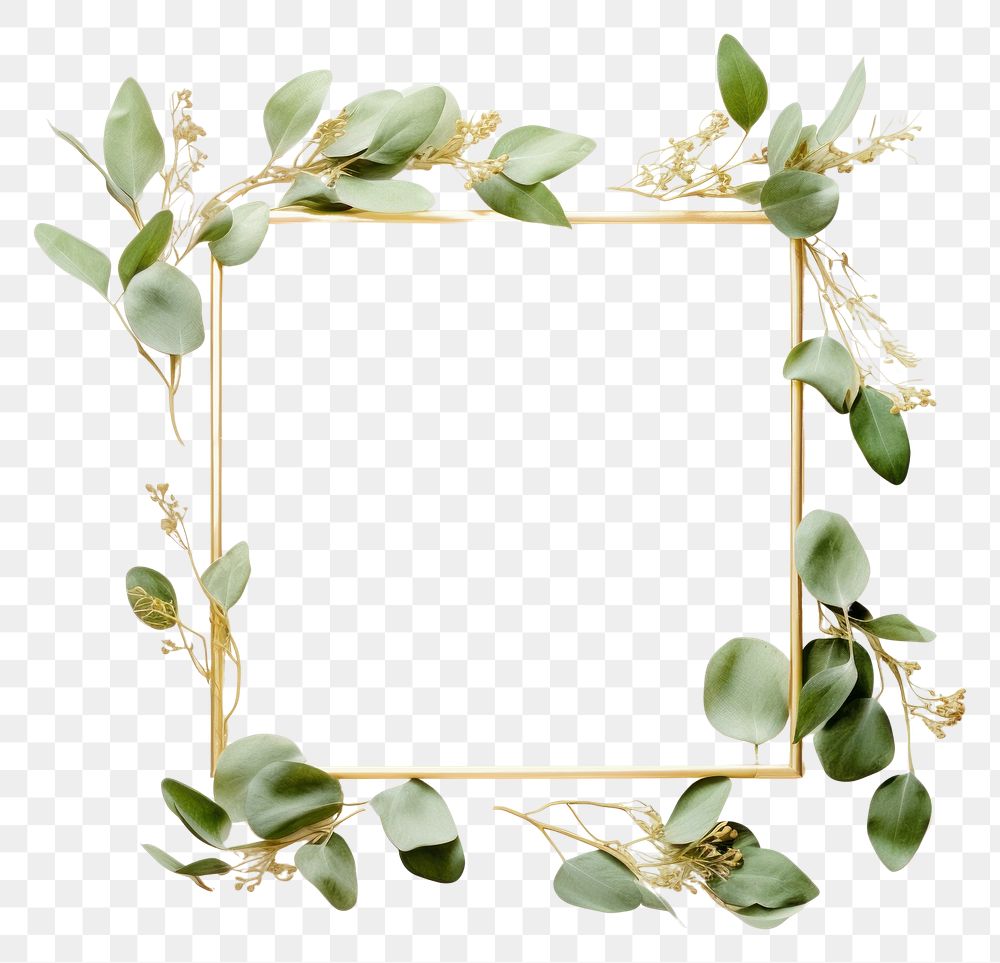 PNG  Plant green frame white background.