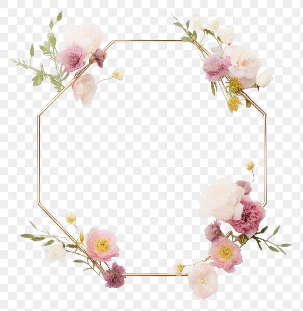 PNG  Flower wreath plant pink.